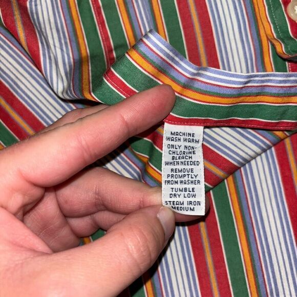 Vintage Polo Ralph Lauren Button Down Shirt Men’s Size XL Blake Multi Striped - Picture 6 of 7